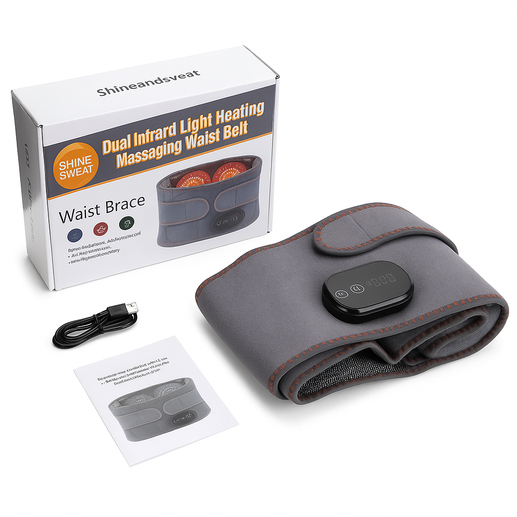 Shine And Sweat - Cordless Red Light Heating Belt — Wearable Comfort for Everyday Back Support