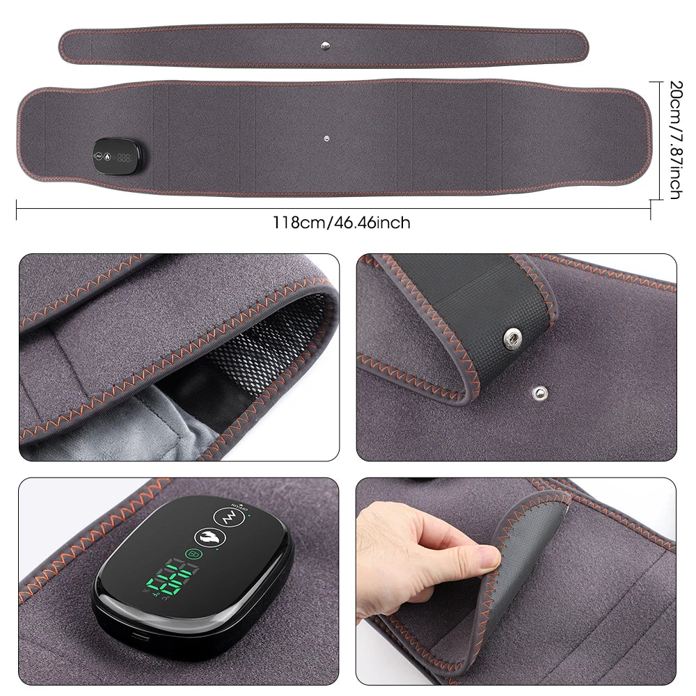 Shine And Sweat - Cordless Red Light Heating Belt — Wearable Comfort for Everyday Back Support
