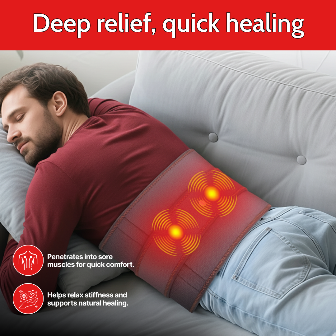 Shine And Sweat - Cordless Red Light Heating Belt — Wearable Comfort for Everyday Back Support