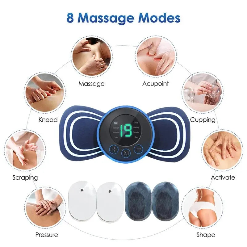 Portable Electric Intelligent Mini Neck Massager Patch