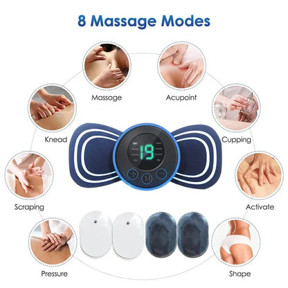 Portable Electric Intelligent Mini Neck Massager Patch