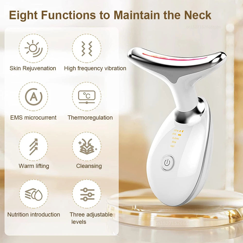 Neck Face Lifting Massager EMS Skin Tighten Device