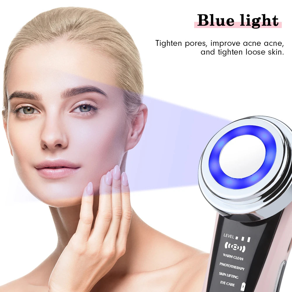 EMS Facial Massager LED Light therapy Sonic Ion