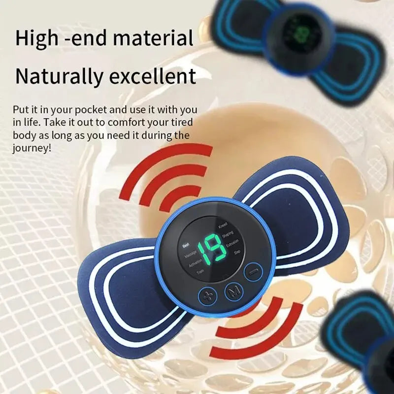 Portable Electric Intelligent Mini Neck Massager Patch