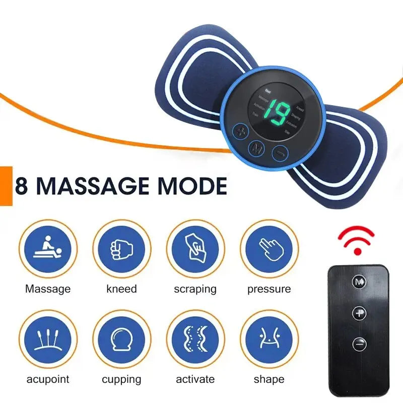 Portable Electric Intelligent Mini Neck Massager Patch