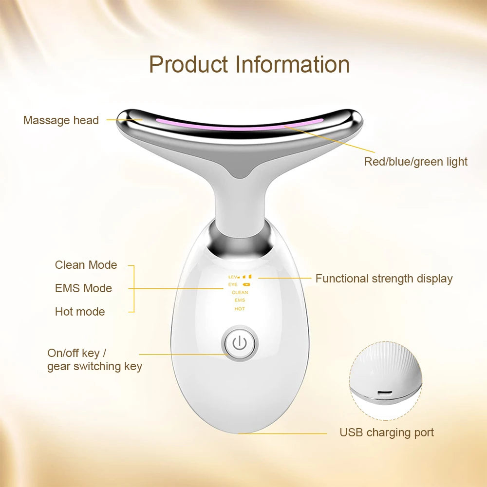 Neck Face Lifting Massager EMS Skin Tighten Device