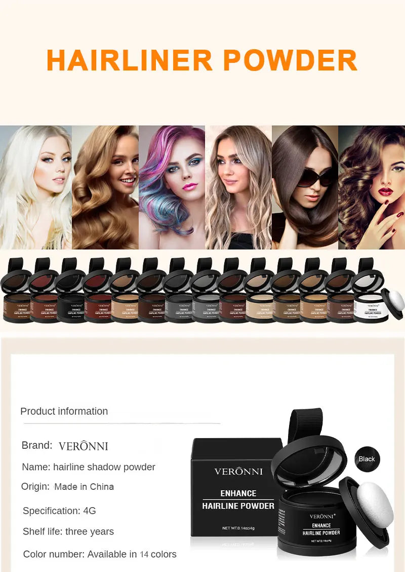 14 Color Hair Line Powder Black Root Up Natural Instant