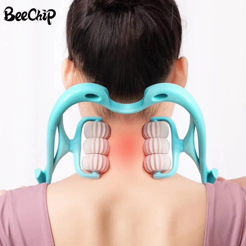 Cervical Massager Clip Neck Massage Artifact Six Wheel