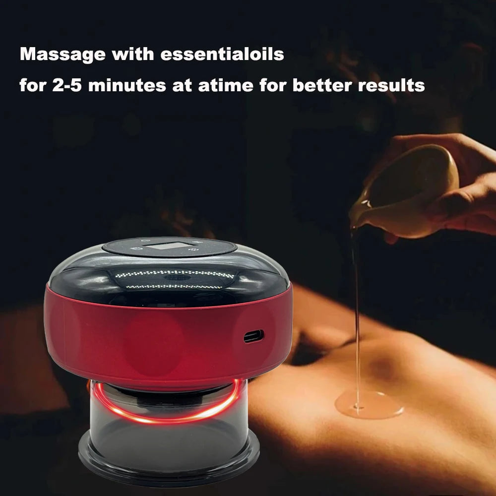 Smart Electric Vacuum Cupping Device Body Scraping