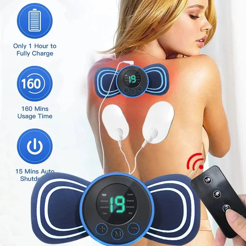 Portable Electric Intelligent Mini Neck Massager Patch